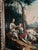 Antique oil painting with intricate gilded frame.