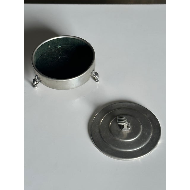 Svenskt Tenn 1930s Footed Lidded Jar by Svenskt Tenn in Pewter For Sale - Image 4 of 11