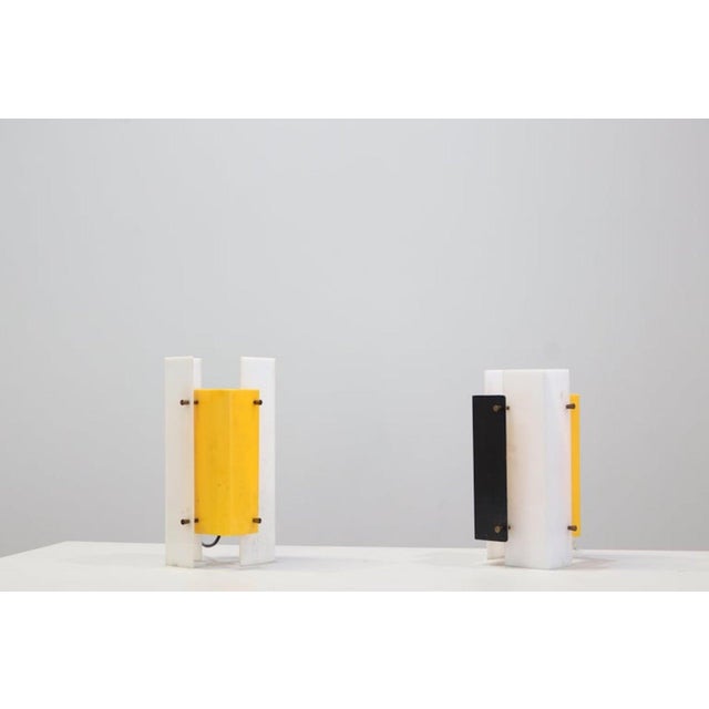 Pair of Model 316 Table Lamps by Jean Boris Lacroix, Designed in 1958 for Luminalite I have official proof of authenticity...