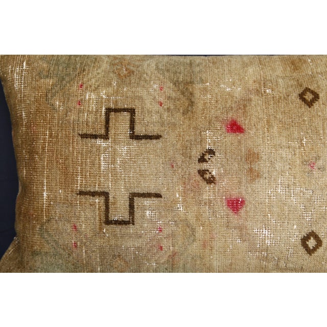 Handmade Turkish Soft Color Tones Rug Pillow Cvoer -17'' X 36'' For Sale In Tampa - Image 6 of 14