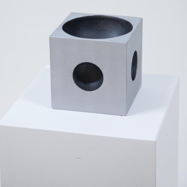 Metal 1970s Modernist Cube Sculpture by Artist Lorenzo Burchiellaro For Sale - Image 7 of 10