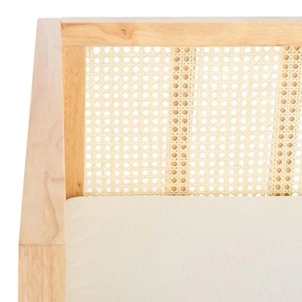 Safavieh Dune Rattan 3 Seater Sofa - White/Natural For Sale - Image 4 of 11