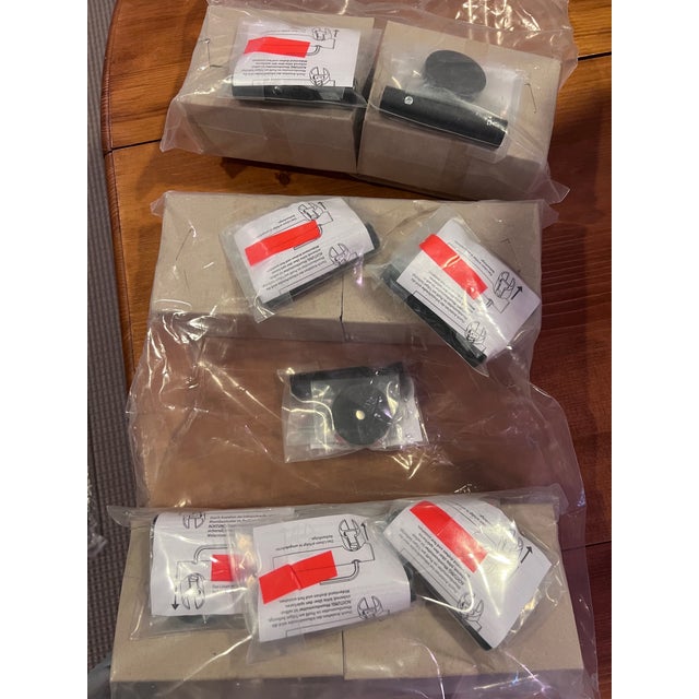 The Shade Store Wool Flannel Drapes in Glacier & Hardware - 7 Piece Set For Sale - Image 9 of 12