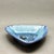 Ceramic Vintage Edgecomb Potters Maine Blue Crystalline Glaze Triangular Art Pottery Bowl Catchall For Sale - Image 7 of 10