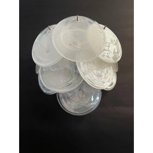 Pair of Glass Wall Sconces 10 Alabaster White Disks For Sale - Image 11 of 11