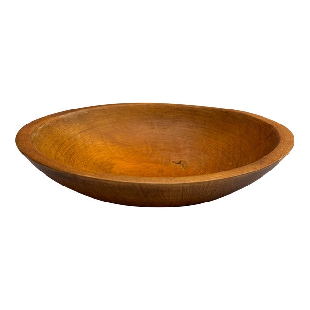 1960s Vintage Mid-Century Modern Wood Bowl For Sale