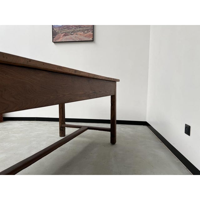 Wood Work Table in Cherry and Acacia, 1930s For Sale - Image 7 of 18