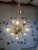 Metal Italian Murano Glass Sputnik Multicolors in Brushed Brass Chandelier For Sale - Image 7 of 13
