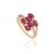 VR Jewels 1.74ct Oval Ruby and Diamond Accent Cluster Ring in 14k Yellow Gold Size 5.5 For Sale - Image 4 of 17
