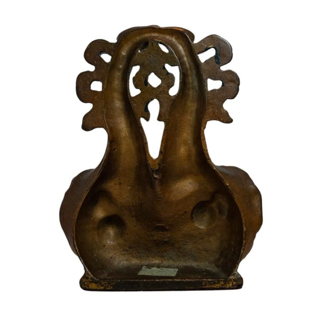 Just in time for Thanksgiving decorations! This is Hubley's #132 Cornucopias doorstop with antique gold and polychrome...