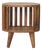 Light Oak-Finish Mango Wood Japanese-Inspired Open-Shelf Nightstand For Sale