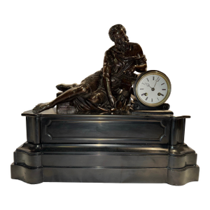 19th Century Large Sized French Figural Mantel Clock