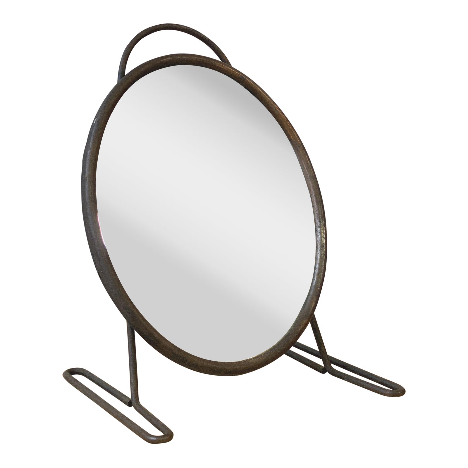 Vintage Art Deco Metal Frame Tabletop Mirror, Circa 1920s Chairish