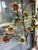 1970s Metal Art Sculpture Floral and Leaves, Set For Sale - Image 5 of 12