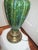 Metal Rembrandt Emerald Green Tall Lamp With Glass Shade For Sale - Image 7 of 11