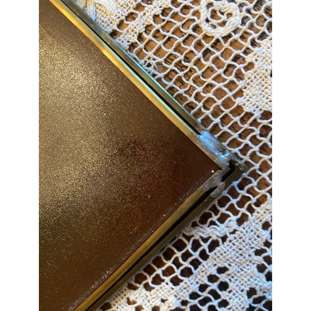 1980s Vintage Post Modern Brass and Beveled Glass Mirror For Sale - Image 5 of 9