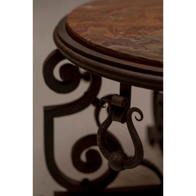 Metal Mid-Century Modern French Wrought Iron Side Table, 1950s For Sale - Image 7 of 12