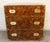 Mid-Century Modern Mid 20th Century Set of Campaign Style Artisanal Three Drawer Dressers, Pair For Sale - Image 3 of 17