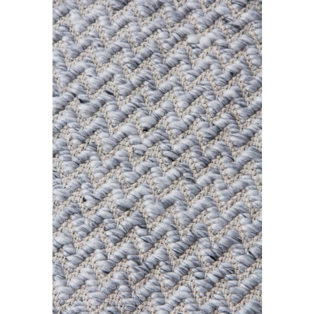 Transitional Witten Flatweave Polyester/Cotton Light Gray Rug-10'x14" For Sale - Image 3 of 9