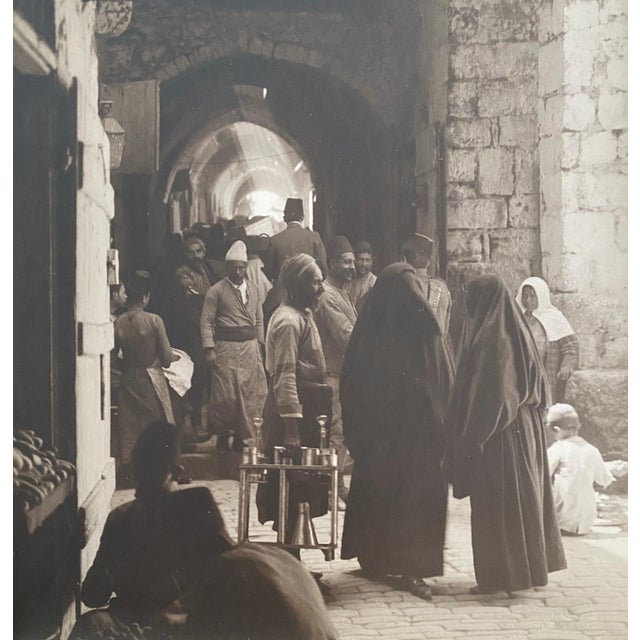 Modern American Colony Jerusalem, Vintage Large Albumen Photo - Via Dolorosa In Station Of The Bross. Jerusalem, 1890-1920 For Sale - Image 3 of 8