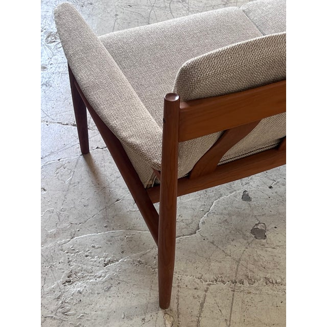 Grete Jalk Danish Teak 4-Seater Sofa by Grete Jalk For Sale - Image 4 of 7