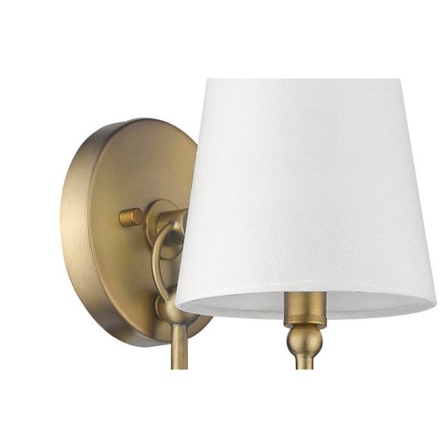 Signature 1 Light Sconce, Antique Brass For Sale - Image 4 of 6