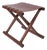 X Folding Stool With Sling Leather Seat. Designed and Crafted by Val Khvan. For Sale