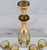 1960s Vintage Italian Murano Tre Fuochi Amber Glass Decanter & 6 Cordial Glasses – 24k Gold Gilt, Hand-Painted High Enamel Flowers For Sale - Image 5 of 12