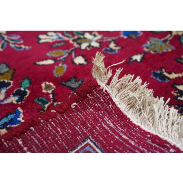 Vintage Persian Mashad Signed Rug 9'5'' X 12'2'' For Sale - Image 12 of 12