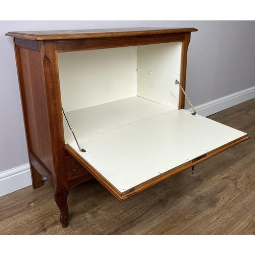 Vintage French Louis XVI Style Oak Carved Nightstand For Sale - Image 12 of 14