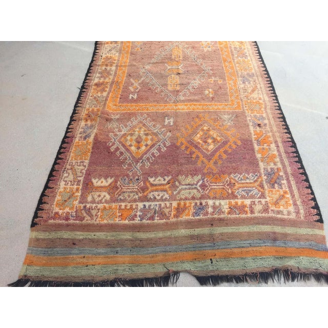 Moroccan Vintage Moroccan Berber Rug by Weaver Tribes, Hand-Knotted Wool, 1940 For Sale - Image 3 of 18