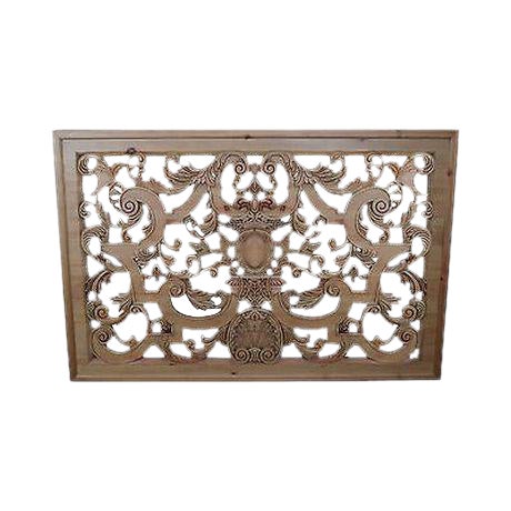Outstanding Carved Wood Hanging Rococo Style Wall Plaque D