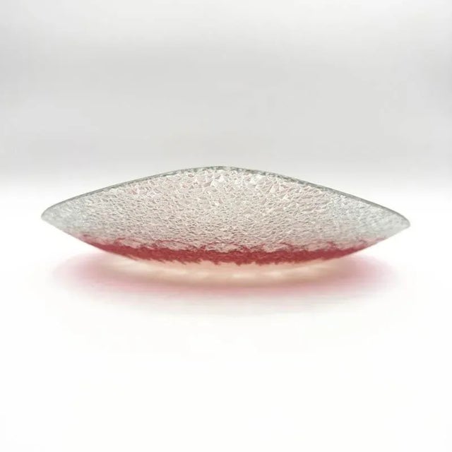 Glass 1950s Dorothy Thorpe Atomic Oblong Platter with Pebbled Textured Starburst Pattern For Sale - Image 7 of 12