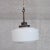 Mid-Century French Brass and Opaline Pendant Light For Sale - Image 5 of 5