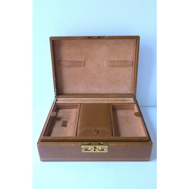 Leather Jewelry Box Made in Spain, Similar to Italian For Sale - Image 4 of 12