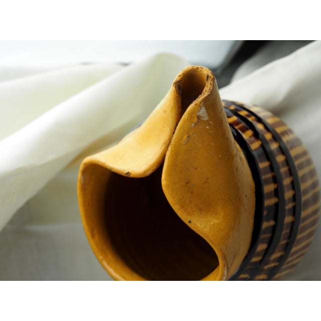 French Early 20th Century Provencal Pottery, French Folk Art French Pub / Café Jug For Sale - Image 3 of 12