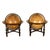 An important and rare pair of antique English George III Period mahogany and Brass Celestial and Terrestrial globes,...