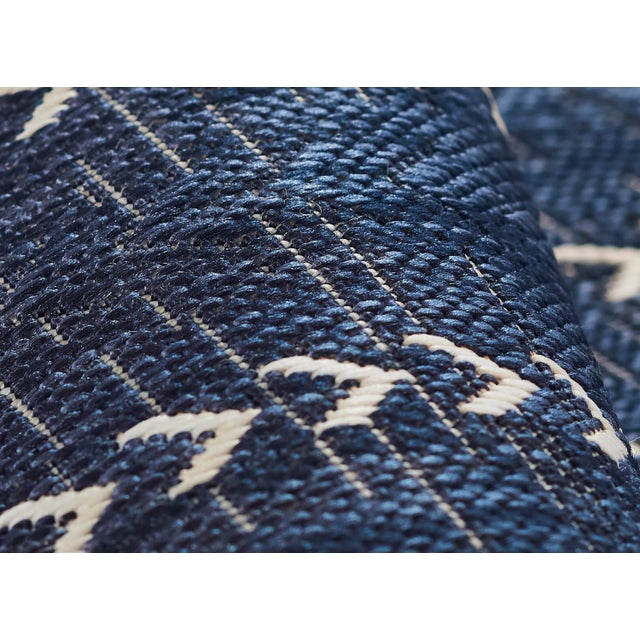 Momeni Contemporary Indoor/Outdoor Riviera Jaunt Rug in Navy, 2'7" x 7'6" Runner For Sale - Image 4 of 9