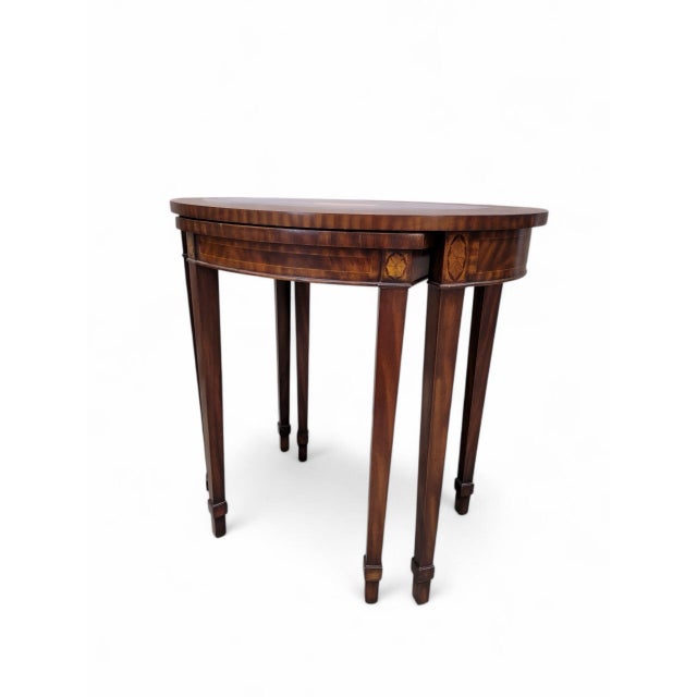 Wood Vintage Regency Style Inlaid Nesting Tables by Maitland Smith For Sale - Image 7 of 12
