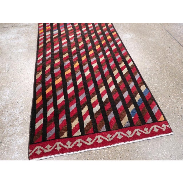 Galerie Shabab Collection Mid-20th Century Turkish Art Deco Style Runner For Sale In New York - Image 6 of 8