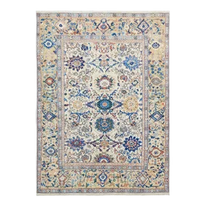 Hand Knotted Sultan Abad Design Wool Rug. 7'8" X 10'7"