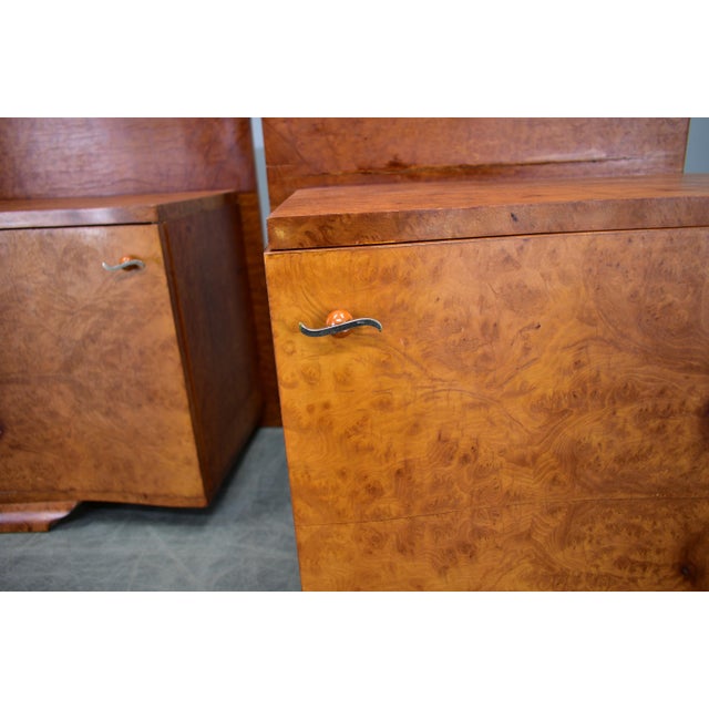 1930s Art Deco Bedside Tables, Former Czechoslovakia, 1930s, Set of 2 For Sale - Image 5 of 18