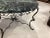 Mid-Century Modern Wide 1950’s French Wrought Iron & Marble Round Coffee Table For Sale - Image 3 of 7
