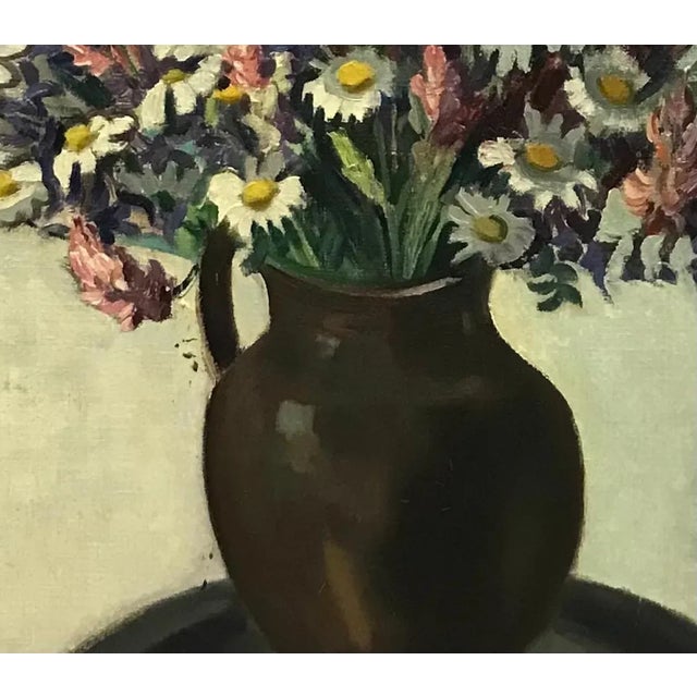René Samuel Beguin, Bouquet, Oil on Canvas For Sale - Image 5 of 9