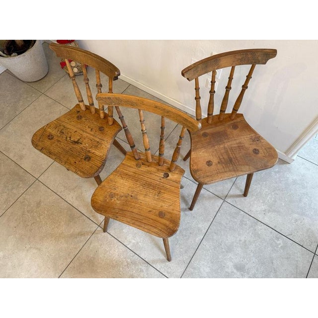 Farmhouse Spindle Chairs, Set of 3 For Sale - Image 11 of 13