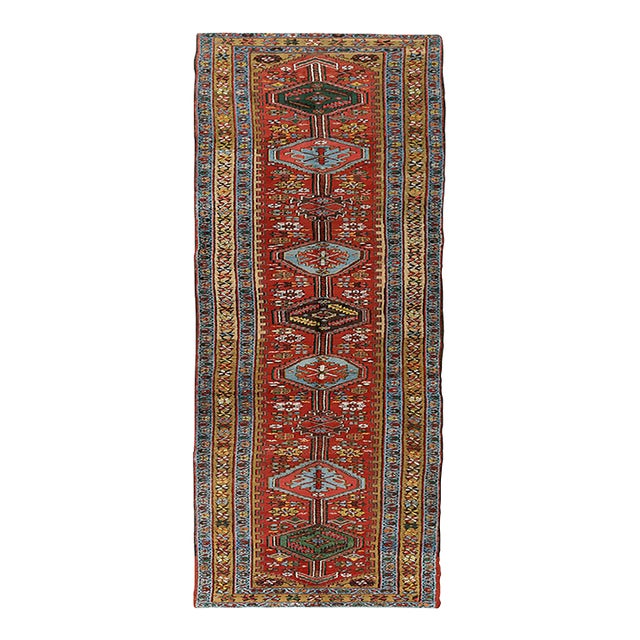 Vintage Circa 1940 Heriz Runner 3'4 X 14'5 For Sale
