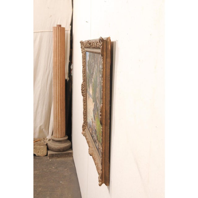 Early 20th Century Swedish Shoreline Painting, Beautiful Frame For Sale - Image 13 of 13
