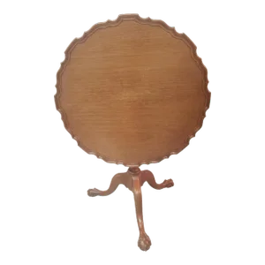 Custom Made Philadelphia Fruitwood Pie Crust Tilt Top Table, Circa 1940s