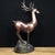 Late 20th Century Solid Copper Pair of Lucky Wealth Deer (Zhaocai Lu) - Heavy Bronze Deer Figurines With Antlers For Sale - Image 5 of 9