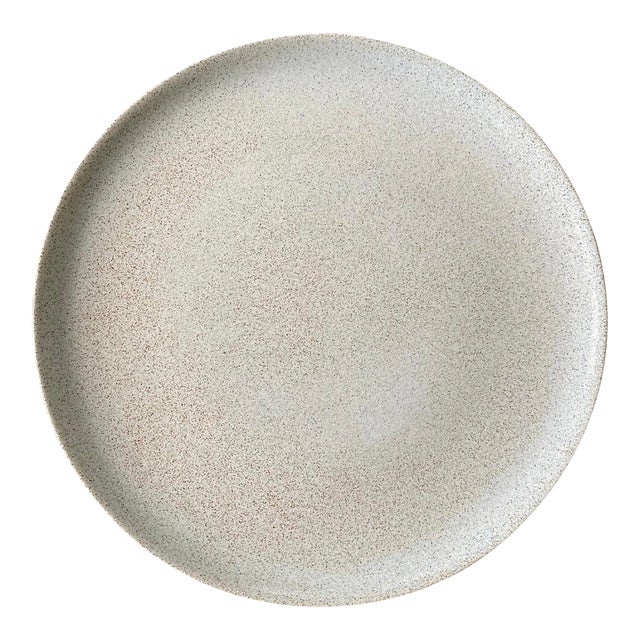 Mid 20th Century Mid Century Modern Pale Blue Speckled Edith Heath Ceramics10.5” Dinner Plates - Set of Fourteen(14) For Sale